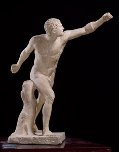 Borghese-gladiaattori Lysippoksen jälkeen (fl.370-310 eKr.) noin 100 eKr. (marmori)